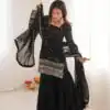 Black Pure Georgette Sequence Work Salwar Suit