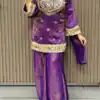 Purple Cosmos Embroidery Mirror Work Salwar Suit
