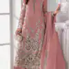 Peach Georgette Sequence Khatli Work Salwar Suit