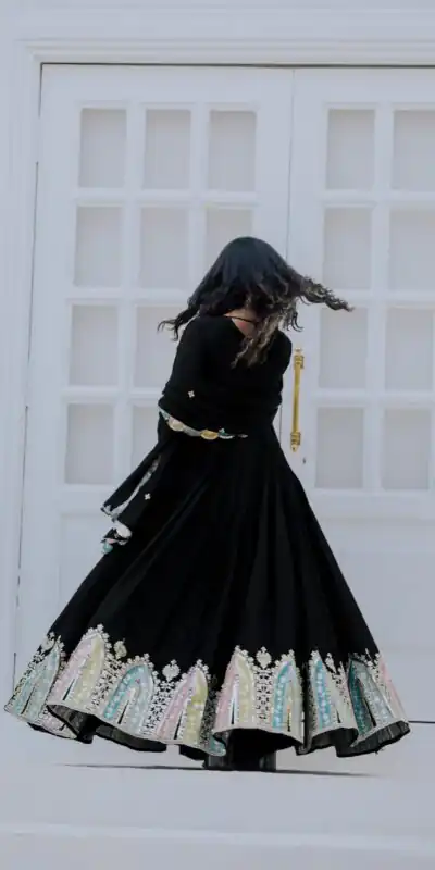 ZF 5002 Black Color Chinon Silk Salwar Suit with Embroidery Work. Festive Deal ₹2099. Delivery 4-6 Working Days. Shop now. | Jump Suits, Salwar suit, Casual Suits, Creative suits, Designer Suits, Palazzo Suits, Party Wear Suits, Patiala Suits, Straight Suits
