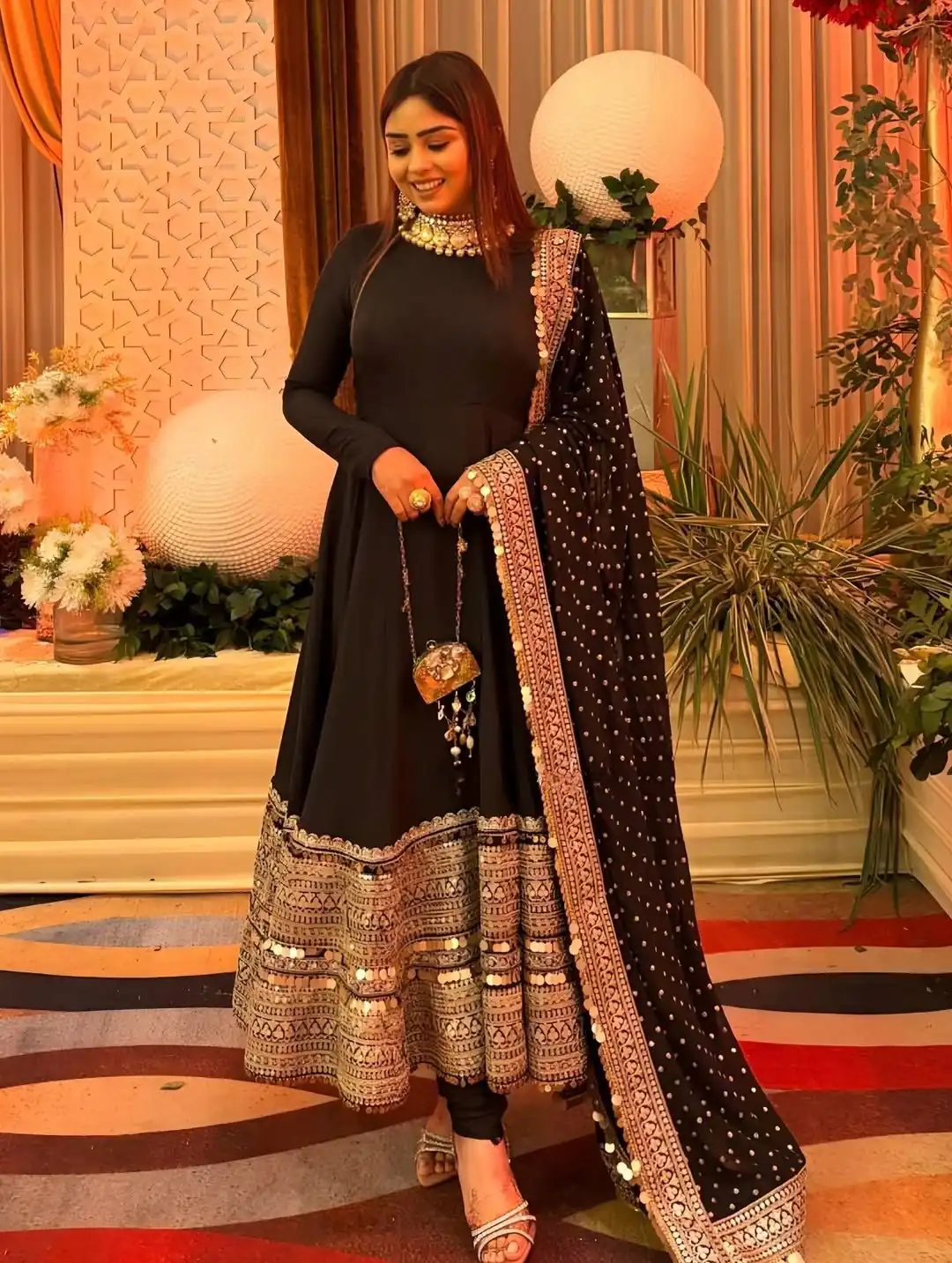 ZSR 3152 Black Color Roman silk Gown with Embroidery Work & Lace Work. Grab it for ₹2599. Delivery 4-6 Working Days. Shop now. | Gowns, Bollywood Gowns, Creative Gowns, Designer Gowns, Embroidered Gowns, Party Wear Gowns