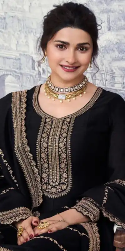 DS V 67741 Black Silk Georgette Salwar Suit with Embroidery Work. Available at ₹2549 only. Delivery 4-6 Working Days. Shop now. | Jump Suits, Salwar suit, Casual Suits, Creative suits, Designer Suits, Palazzo Suits, Party Wear Suits, Patiala Suits, Straight Suits