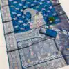 MB 3279 Blue Soft Banarasi Silk Saree with Lace Work & Zari Work. Festive Deal ₹1899. Delivery 4-6 Working Days. Shop now. | Sarees, Bollywood Sarees, Creative Sarees, Designer Sarees, Embroidered Sarees, Ethnic Saree, Modern Digital sarees, Party Wear Sarees
