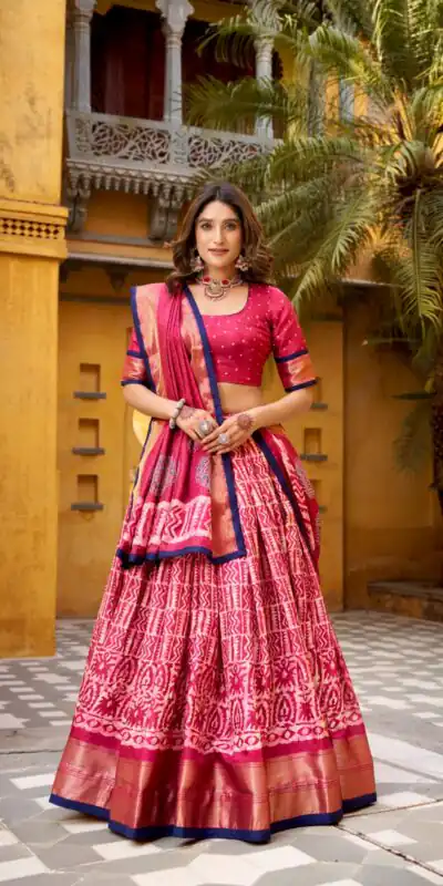 LNB 1252 Gajari Dola Silk Lehenga Choli Perfect for Wedding, Party, Raksha Bandhan, Engagement, Onam – . Now at just ₹2449. Delivery 4-6 Working Days. | Lehenga, Bollywood Lehenga, Creative Lehenga, Designer Lehenga, Embroidered Lehenga, Party Wear Lehenga