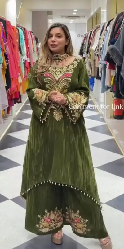 ST 1149 Green in 9000 Velvet Lace Work & Embroidery Work Salwar Suit . Affordable Price ₹2029. Delivery 4-6 Working Days. Shop now. | Jump Suits, Salwar suit, Casual Suits, Creative suits, Designer Suits, Palazzo Suits, Party Wear Suits, Patiala Suits, Straight Suits