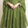MF 1003 Green Georgette Gown. Perfect for Wedding, Party, Pongal, Bridal Wear, Anniversary – Affordable Price ₹1799. Delivery 4-6 Working Days. Shop now. | Gowns, Bollywood Gowns, Creative Gowns, Designer Gowns, Embroidered Gowns, Party Wear Gowns