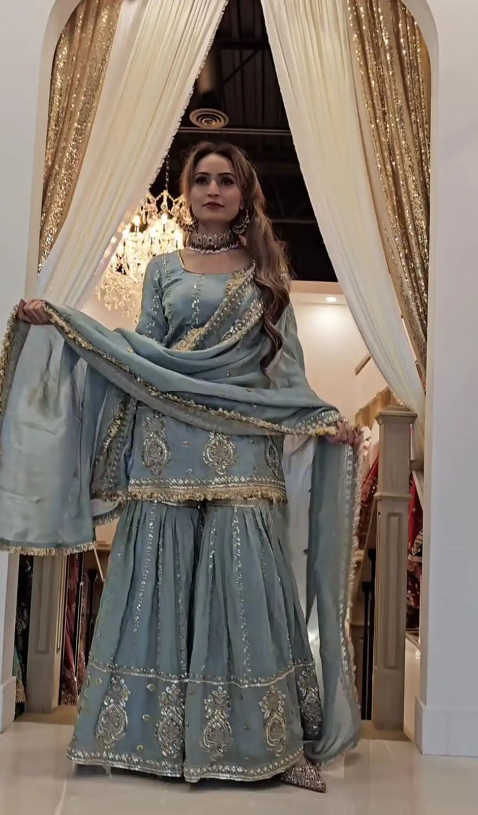 NF 1235 Grey in Chinon Silk Embroidery Work & Lace Work Salwar Suit . Exclusive Offer ₹2149. Delivery 4-6 Working Days. Shop now. | Jump Suits, Salwar suit, Casual Suits, Creative suits, Designer Suits, Palazzo Suits, Party Wear Suits, Patiala Suits, Straight Suits