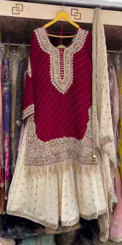 KF 1710 Maroon Color Georgette Salwar Suit with Lace Work. Introductory Price ₹2049. Delivery 4-6 Working Days. Shop now. | Jump Suits, Salwar suit, Casual Suits, Creative suits, Designer Suits, Palazzo Suits, Party Wear Suits, Patiala Suits, Straight Suits