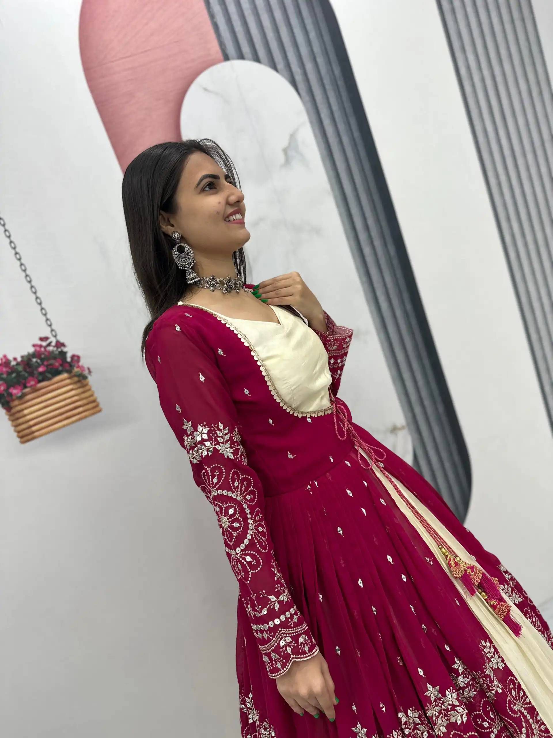 PC 556 Maroon Color Simar Cosmos Lehenga Choli with Designer Work. Special Price ₹3049. Delivery 4-6 Working Days. Shop now. | Lehenga, Bollywood Lehenga, Creative Lehenga, Designer Lehenga, Embroidered Lehenga, Party Wear Lehenga