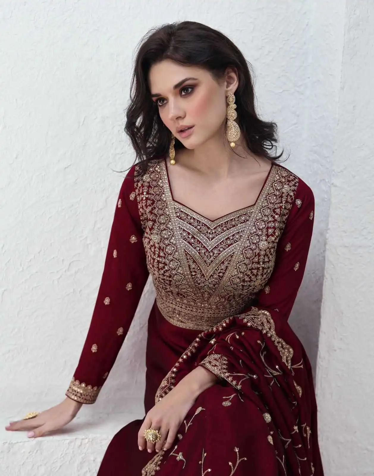 FC Saroj 9943 Maroon Vichitra Salwar Suit with Embroidery Work & Lace Work. Special Price ₹3049. Delivery 4-6 Working Days. Shop now. | Jump Suits, Salwar suit, Casual Suits, Creative suits, Designer Suits, Palazzo Suits, Party Wear Suits, Patiala Suits, Straight Suits