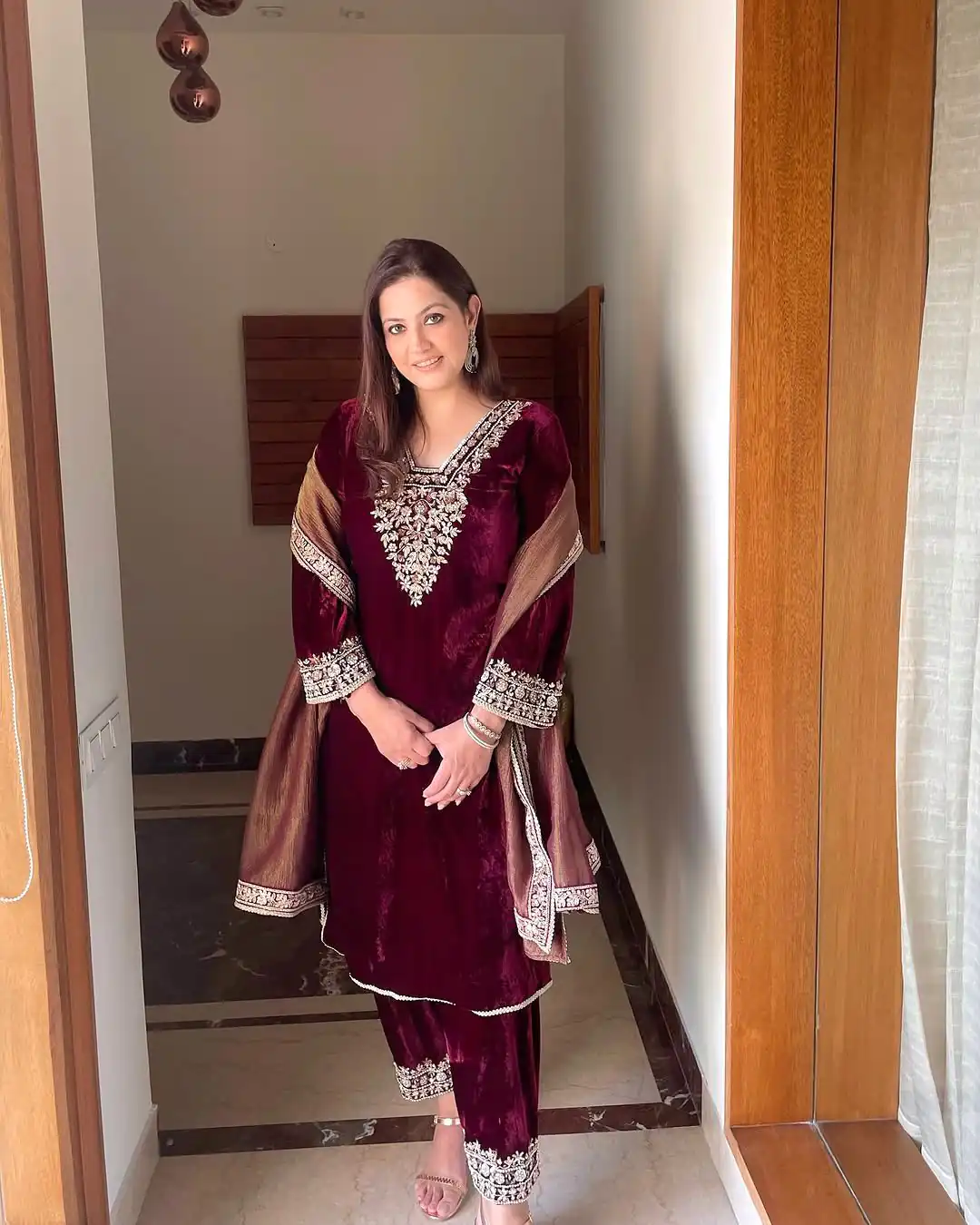 AD 185 Maroon Viscose Velvet Salwar Suit with Embroidery Work & Lace Work. Grab it for ₹2099. Delivery 4-6 Working Days. Shop now. | Jump Suits, Salwar suit, Casual Suits, Creative suits, Designer Suits, Palazzo Suits, Party Wear Suits, Patiala Suits, Straight Suits