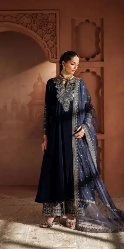 LG 2041 Navy Blue Velvet Salwar Suit Perfect for Wedding, Party, Baby Shower, Makar Sankranti, Pongal – . Best Price ₹2399. Delivery 4-6 Working D | Jump Suits, Tops & Bottoms, Track Suits, Salwar suit, Casual Suits, Creative suits, Designer Suits, Palazzo Suits, Party Wear Suits, Patiala Suits, Straight Suits, Trendy Wear