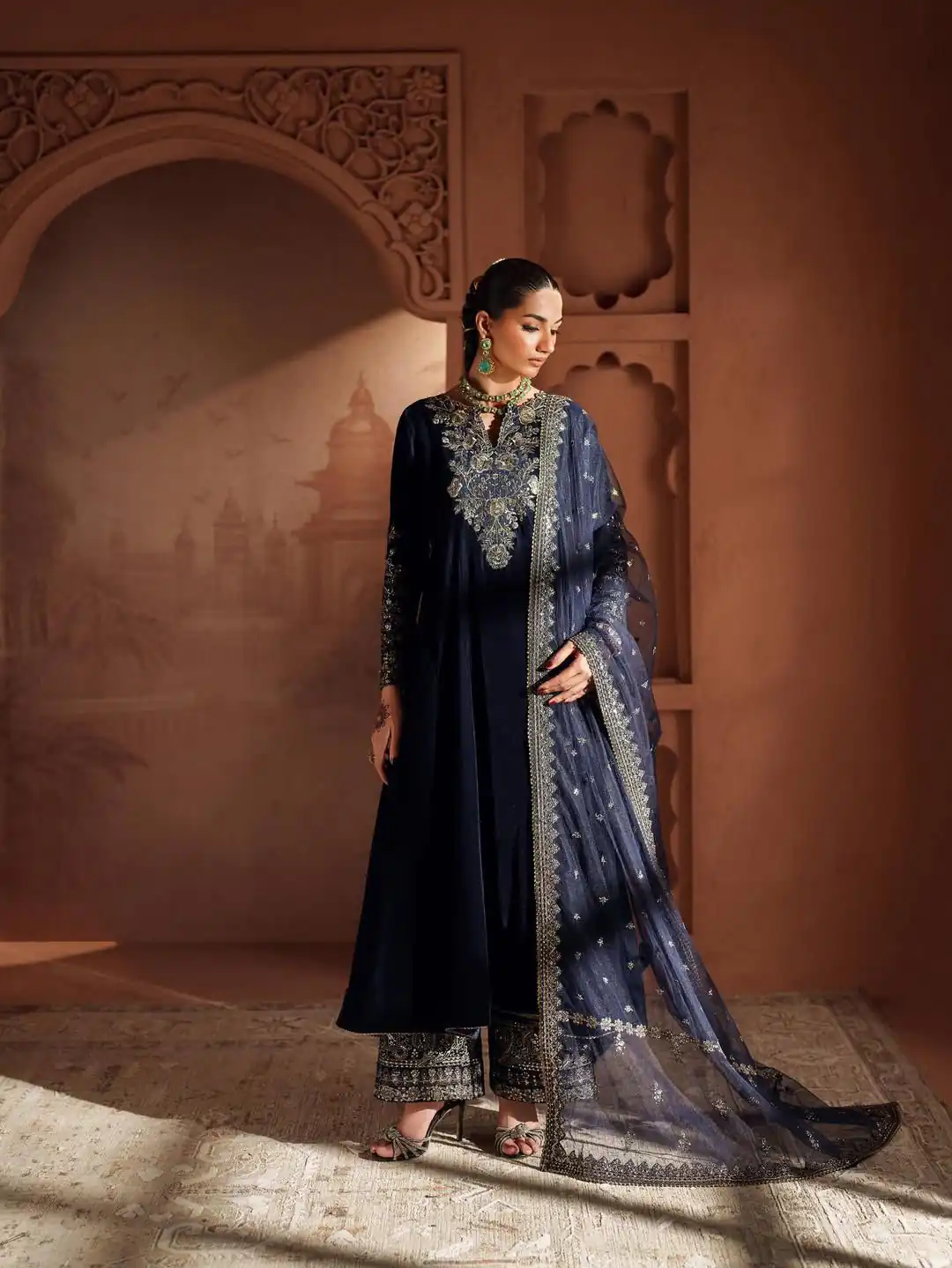 LG 2041 Navy Blue Velvet Salwar Suit Perfect for Wedding, Party, Baby Shower, Makar Sankranti, Pongal – . Best Price ₹2399. Delivery 4-6 Working D | Jump Suits, Salwar suit, Casual Suits, Creative suits, Designer Suits, Palazzo Suits, Party Wear Suits, Patiala Suits, Straight Suits