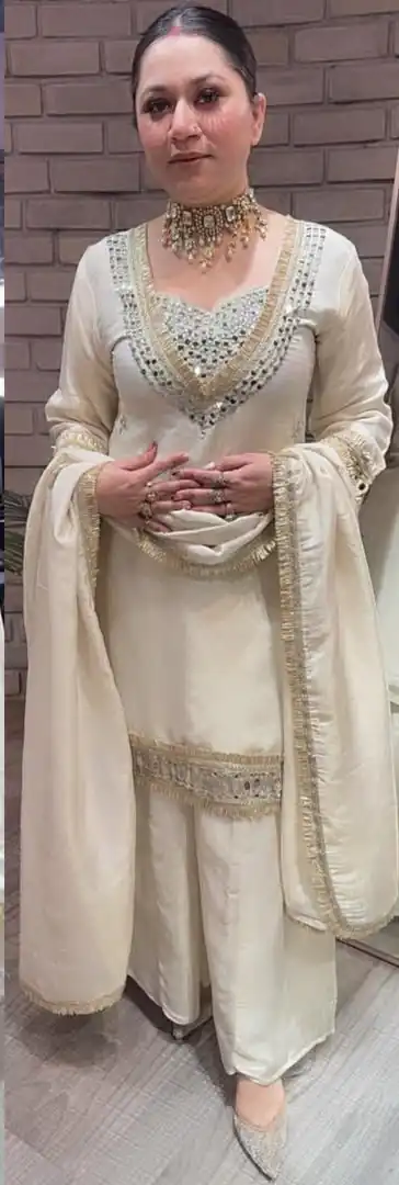 LG 2015 Off White Cosmos Salwar Suit Perfect for Wedding, Party, Karwa Chauth, Eid, Holi – . Exclusive Offer ₹2099. Delivery 4-6 Working Days. Shop now. | Jump Suits, Salwar suit, Casual Suits, Creative suits, Designer Suits, Palazzo Suits, Party Wear Suits, Patiala Suits, Straight Suits