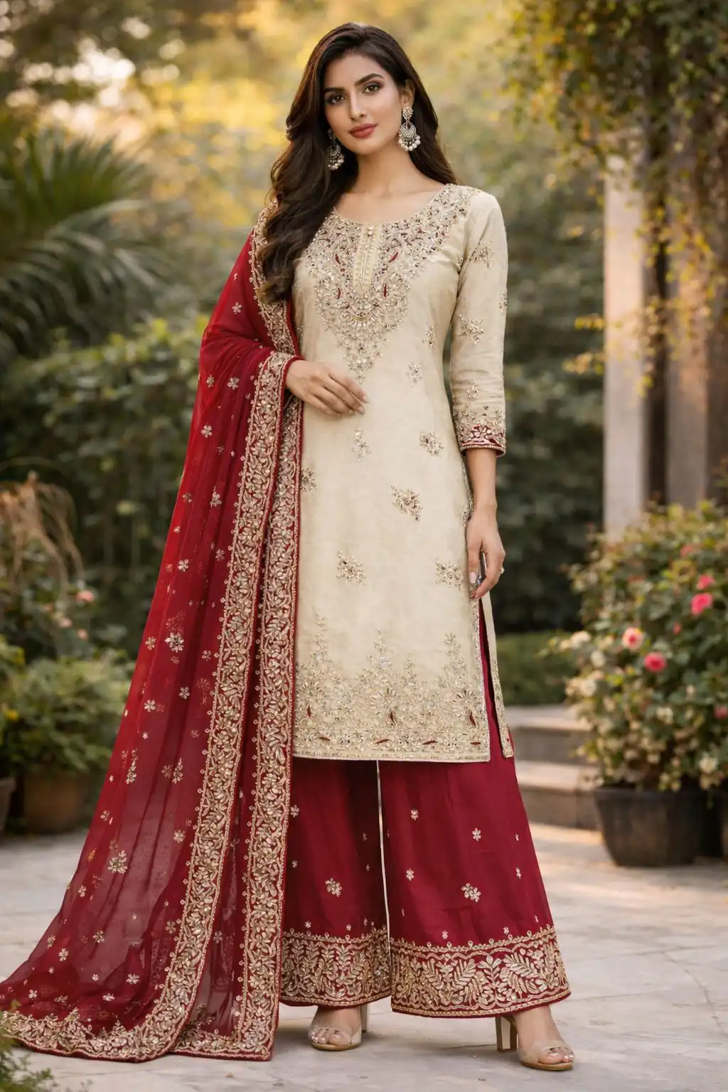 VLM 316 Off White Organza Silk with Embroidery Work & Lace Work. Salwar Suit Now at just ₹2049. Delivery 4-6 Working Days. Shop now. | Jump Suits, Salwar suit, Casual Suits, Creative suits, Designer Suits, Palazzo Suits, Party Wear Suits, Patiala Suits, Straight Suits