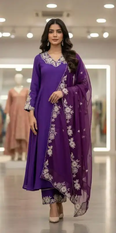 LG 2053 Purple Roman Silk Salwar Suit Perfect for Wedding, Party, Eid, Holi, Cultural Events – . Exclusive Offer ₹2099. Delivery 4-6 Working Days. | Jump Suits, Salwar suit, Casual Suits, Creative suits, Designer Suits, Palazzo Suits, Party Wear Suits, Patiala Suits, Straight Suits
