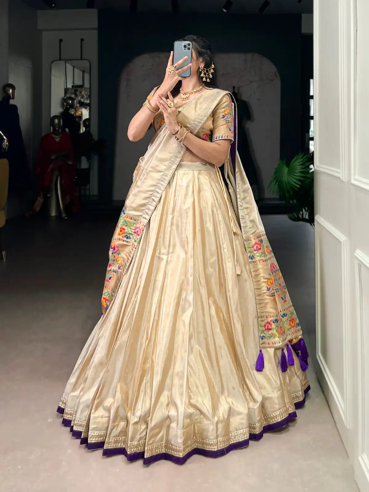 LNB 2012 Purple Shimmer Lehenga Choli with Zari Work. Wedding, Party, Festive, Events Get it for ₹3599. Delivery 4-6 Working Days. Shop now. | Lehenga, Bollywood Lehenga, Creative Lehenga, Designer Lehenga, Embroidered Lehenga, Party Wear Lehenga