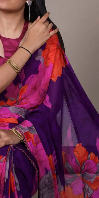 YNF 7032 Purple in Weightless Marbal Lace Work & Lace Border Saree . Grab it for ₹1549. Delivery 4-6 Working Days. Shop now. | Sarees, Bollywood Sarees, Creative Sarees, Designer Sarees, Embroidered Sarees, Ethnic Saree, Modern Digital sarees, Party Wear Sarees
