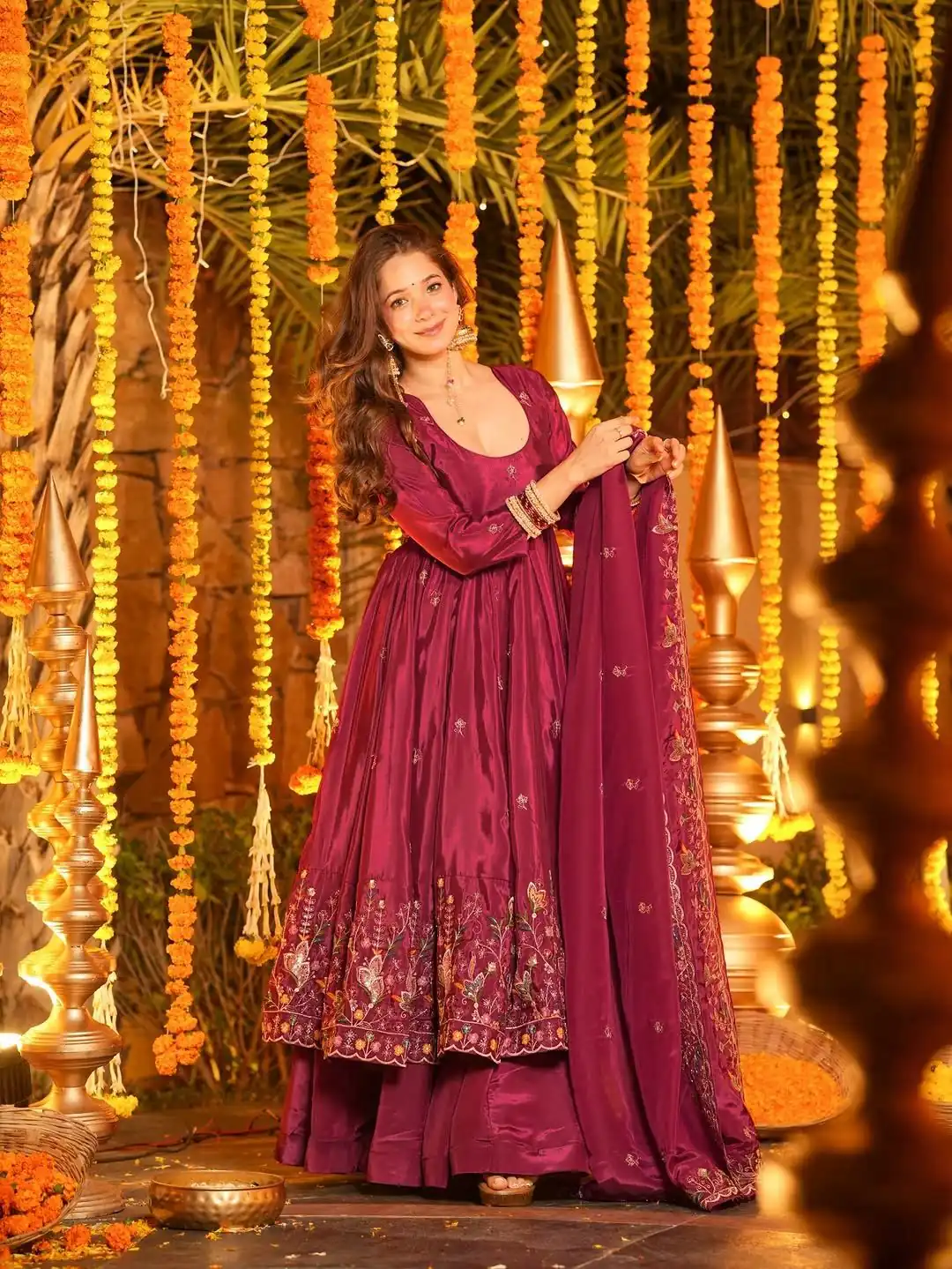 KD 1556 Rani Pink Natural Crap Silk Salwar Suit Perfect for Wedding, Party, Karwa Chauth, Raksha Bandhan, Engagement – . Grab it for ₹2549. Delive | Jump Suits, Salwar suit, Casual Suits, Creative suits, Designer Suits, Palazzo Suits, Party Wear Suits, Patiala Suits, Straight Suits