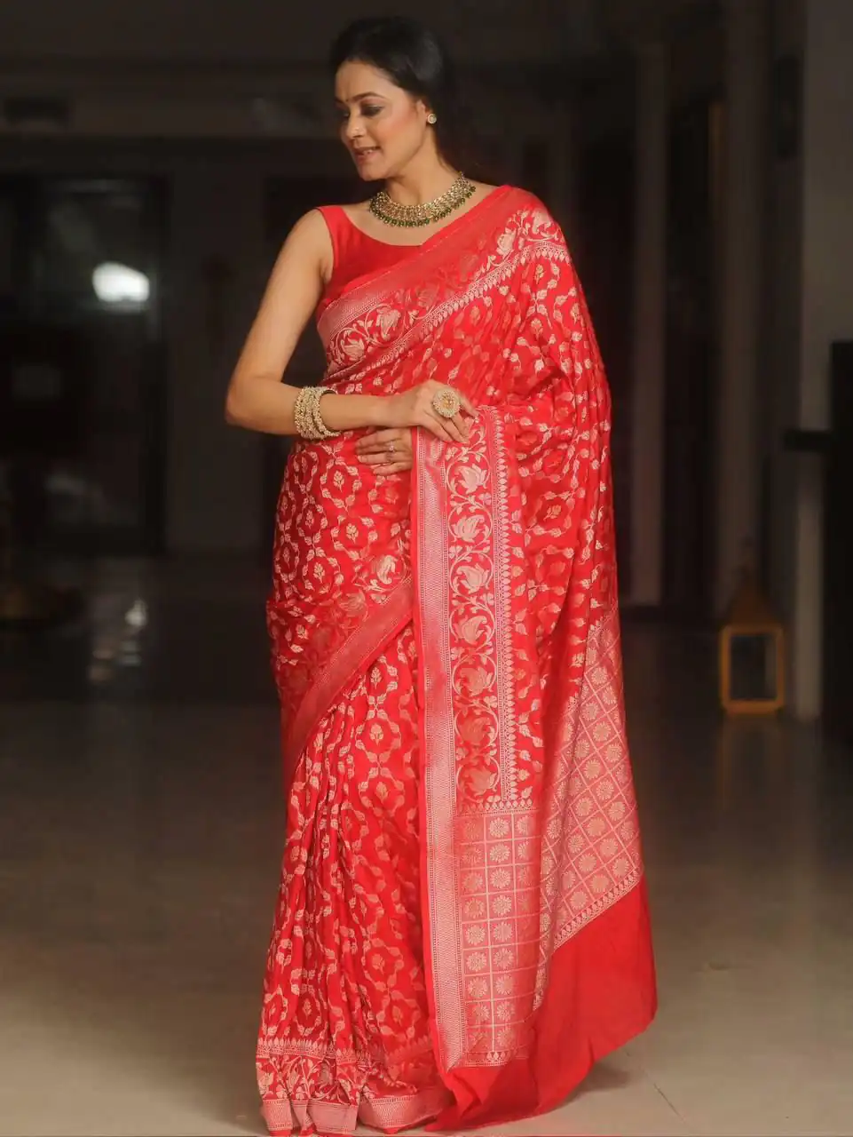 KPR 277 Red in Soft Lichi Silk Lace Border & Lace Work Saree . Available at ₹1299 only. Delivery 4-6 Working Days. Shop now. | Sarees, Bollywood Sarees, Creative Sarees, Designer Sarees, Embroidered Sarees, Ethnic Saree, Modern Digital sarees, Party Wear Sarees