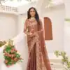 JR 645 Rust Fandy chiffon Saree Perfect for Wedding, Party, Housewarming, Durga Puja, Traditional Day – . Special Price ₹1949. Delivery 4-6 Working Day | Sarees, Bollywood Sarees, Creative Sarees, Designer Sarees, Embroidered Sarees, Ethnic Saree, Modern Digital sarees, Party Wear Sarees