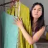 Sky Blue Chinon Silk Sequence Work Salwar Suit