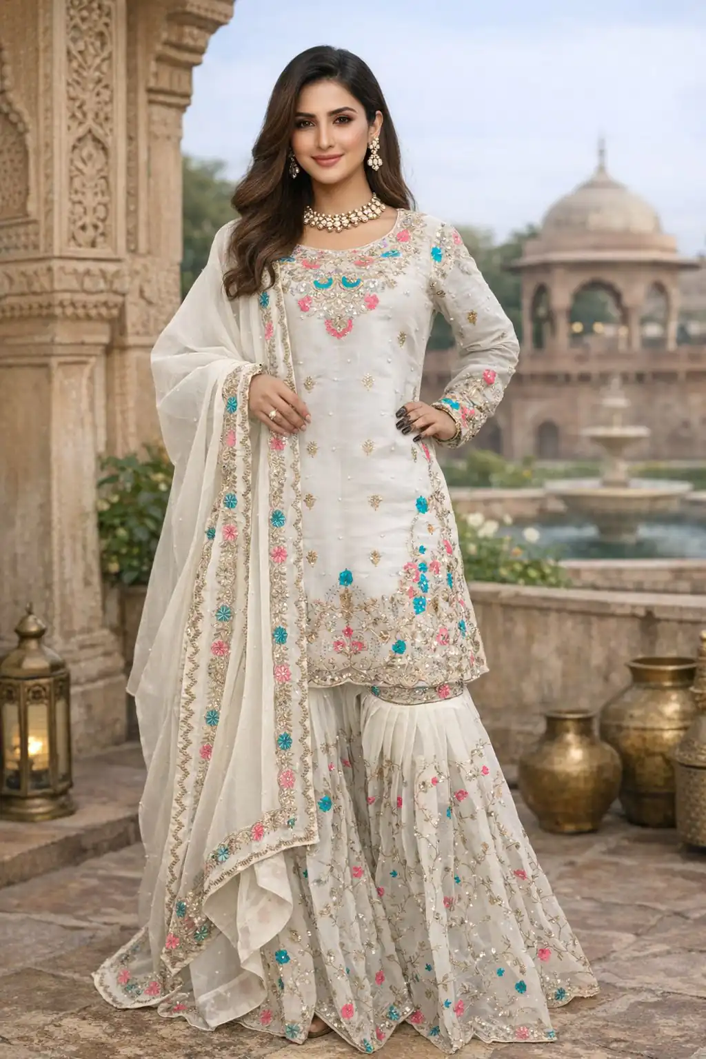 RTC 5956 White Organza Silk Salwar Suit Perfect for Wedding, Party, Mehendi, Lohri, Housewarming – . Special Price ₹3049. Delivery 4-6 Working Days. | Jump Suits, Salwar suit, Casual Suits, Creative suits, Designer Suits, Palazzo Suits, Party Wear Suits, Patiala Suits, Straight Suits