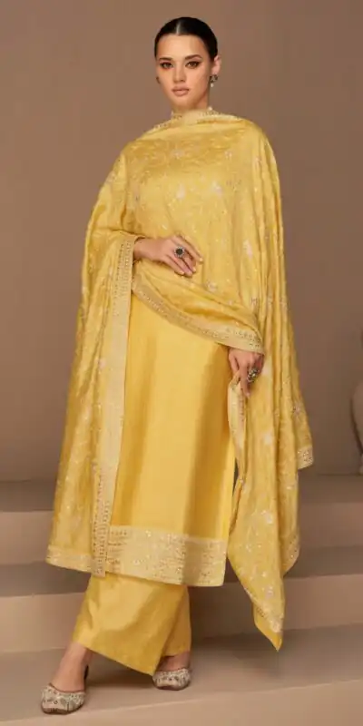 FC 9522 Yellow Vichitra Salwar Suitwith Embroidery Work & Stone Work. Exclusive Offer ₹2499. Delivery 4-6 Working Days. Shop now. | Jump Suits, Tops & Bottoms, Track Suits, Salwar suit, Casual Suits, Creative suits, Designer Suits, Palazzo Suits, Party Wear Suits, Patiala Suits, Straight Suits, Trendy Wear