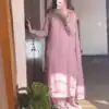Baby Pink Georgette Bead Work Salwar Suit