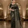 MS 451 Black Litchi Silk Saree with Embroidery Work & Lace Work. Available at ₹1399 only. Delivery 4-6 Working Days. Shop now. | Sarees, Bollywood Sarees, Creative Sarees, Designer Sarees, Embroidered Sarees, Ethnic Saree, Modern Digital sarees, Party Wear Sarees
