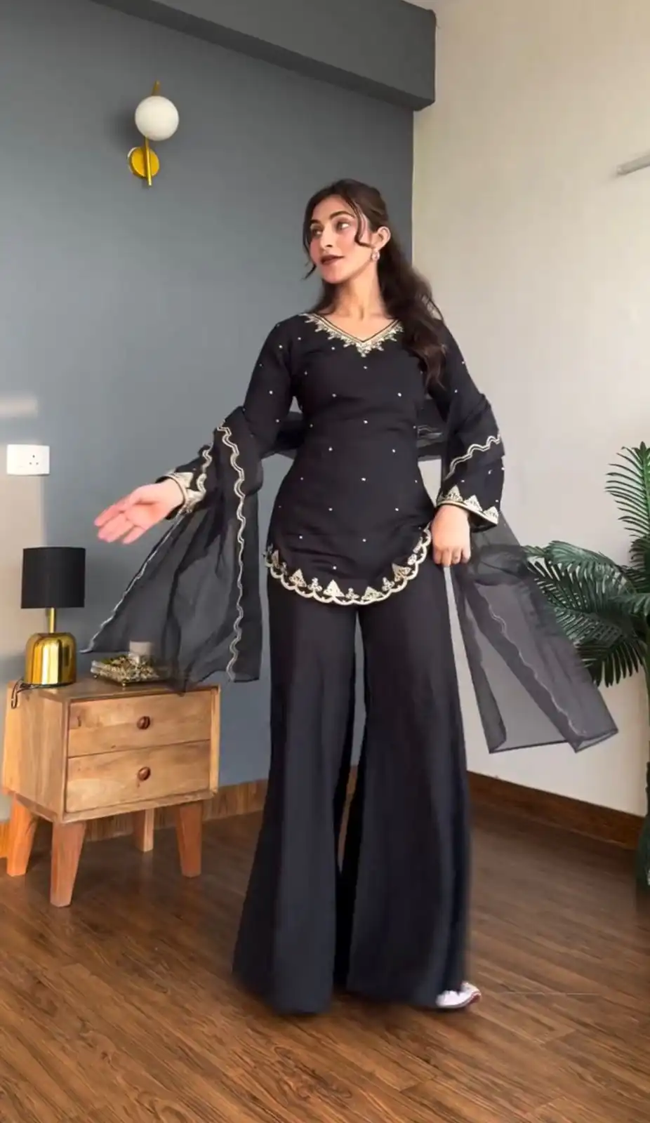 MF 499 Black Natural Crep Silk Salwar Suit with Embroidery Work & Lace Work. Introductory Price ₹1899. Delivery 4-6 Working Days. Shop now. | Jump Suits, Tops & Bottoms, Track Suits, Salwar suit, Casual Suits, Creative suits, Designer Suits, Palazzo Suits, Party Wear Suits, Patiala Suits, Straight Suits, Trendy Wear