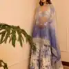 Blue Georgette With Thread Embroider Lehenga Choli
