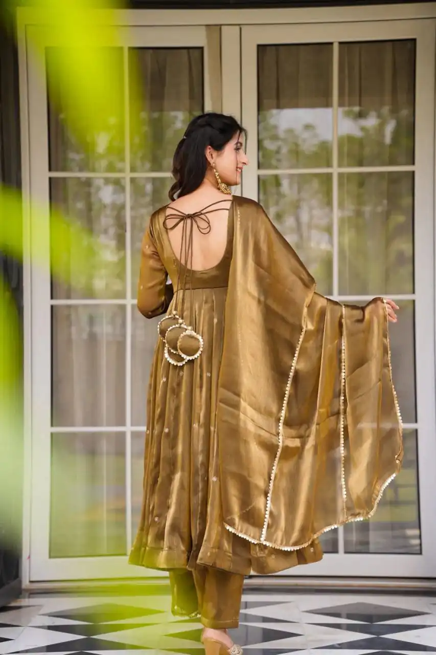 RTC 5897 Brown in Organza Silk Lace Border & Lace Work Salwar Suit . Grab it for ₹2099. Delivery 4-6 Working Days. Shop now. | Jump Suits, Salwar suit, Casual Suits, Creative suits, Designer Suits, Palazzo Suits, Party Wear Suits, Patiala Suits, Straight Suits