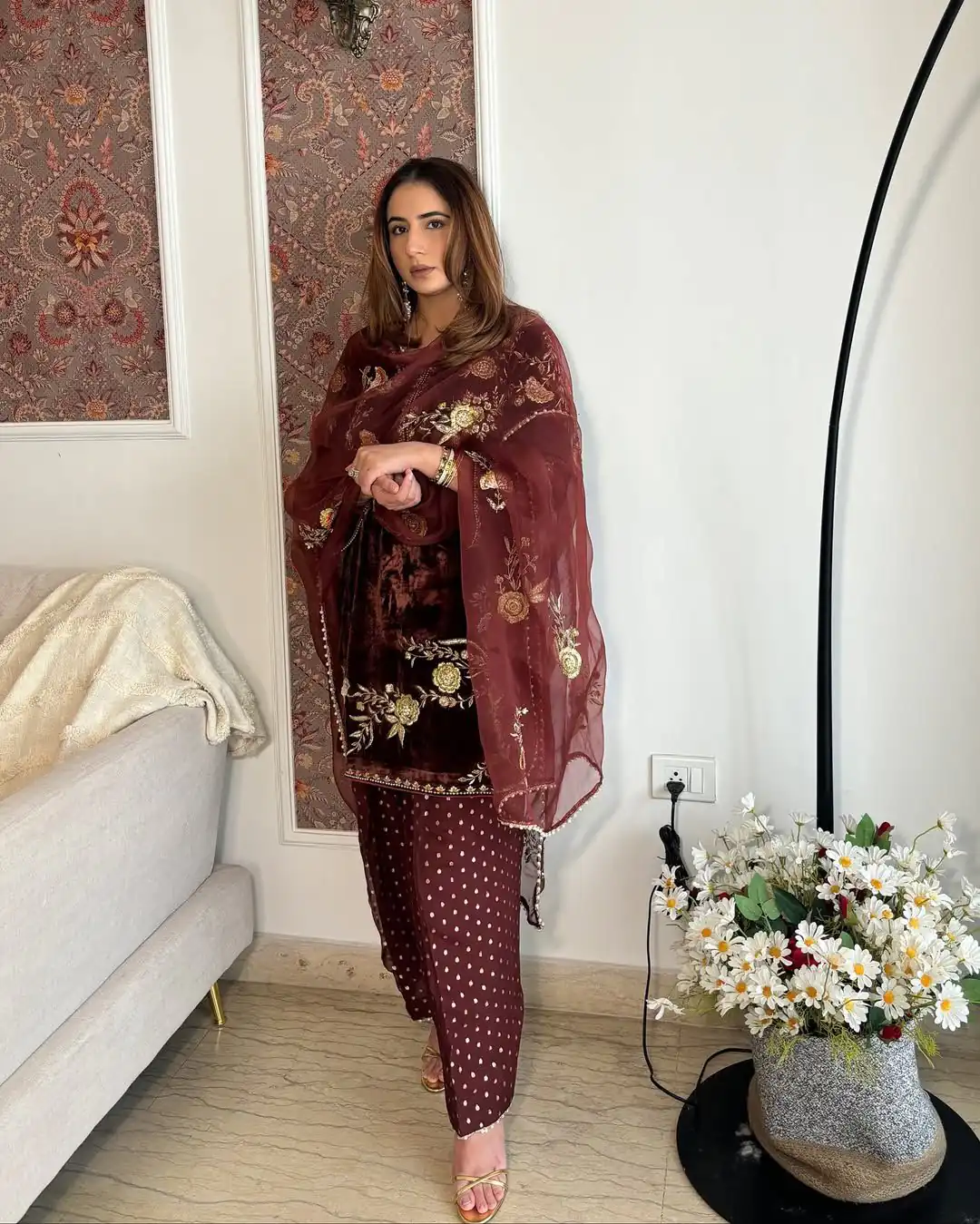 ₹2149 | MF 488 Brown Viscose Velvet Salwar Suit. Perfect for Wedding, Party, Lohri, Makar Sankranti, Engagement – Affordable Price ₹2149. Delivery 4-6 Workin | Jump Suits, Salwar suit, Casual Suits, Creative suits, Designer Suits, Palazzo Suits, Party Wear Suits, Patiala Suits, Straight Suits