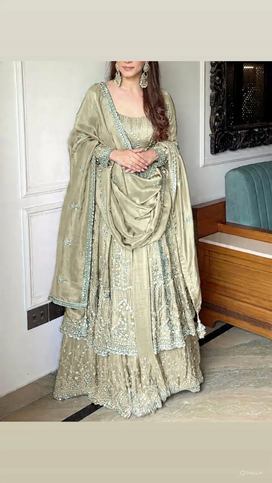 VLM 297 Cream Crunchy Silk with Lace Work & Embroidery Work Gown . Introductory Price ₹2499. Delivery 4-6 Working Days. Shop now. | Gowns, Bollywood Gowns, Creative Gowns, Designer Gowns, Embroidered Gowns, Party Wear Gowns