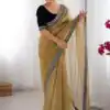 SC 1017 Gold Soft Twil Net Silk Saree Perfect for Wedding, Party, Temple Visit, Reception, Sangeet – . Now at just ₹1699. Delivery 4-6 Working Days. | Sarees, Bollywood Sarees, Creative Sarees, Designer Sarees, Embroidered Sarees, Ethnic Saree, Modern Digital sarees, Party Wear Sarees