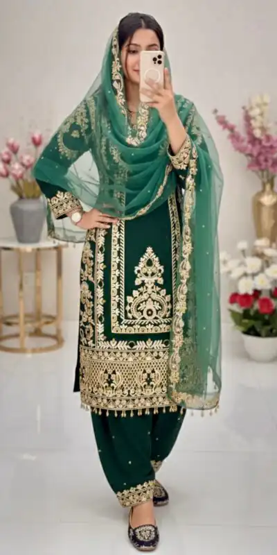 ₹2099 | KF 1716 Green in Color Faux Georgette Embroidery Work Salwar Suit . Exclusive Offer ₹2099. Delivery 4-6 Working Days. Shop now. | Jump Suits, Tops & Bottoms, Track Suits, Salwar suit, Casual Suits, Creative suits, Designer Suits, Palazzo Suits, Party Wear Suits, Patiala Suits, Straight Suits, Trendy Wear