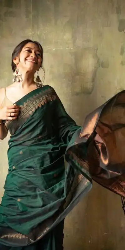 KP 6012 Green in Soft Lichi Silk Lace Border & Lace Work Saree . Available at ₹1399 only. Delivery 4-6 Working Days. Shop now. | Sarees, Bollywood Sarees, Creative Sarees, Designer Sarees, Embroidered Sarees, Ethnic Saree, Modern Digital sarees, Party Wear Sarees