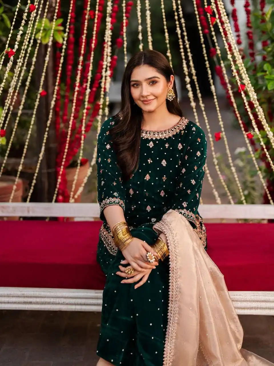 KF 1707 Green with Embroidery Work & Lace Work Viscose Velvet Salwar Suit . Introductory Price ₹2399. Delivery 4-6 Working Days. Shop now. | Jump Suits, Salwar suit, Casual Suits, Creative suits, Designer Suits, Palazzo Suits, Party Wear Suits, Patiala Suits, Straight Suits