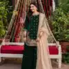 KF 1707 Green with Embroidery Work & Lace Work Viscose Velvet Salwar Suit . Introductory Price ₹2399. Delivery 4-6 Working Days. Shop now. | Jump Suits, Salwar suit, Casual Suits, Creative suits, Designer Suits, Palazzo Suits, Party Wear Suits, Patiala Suits, Straight Suits