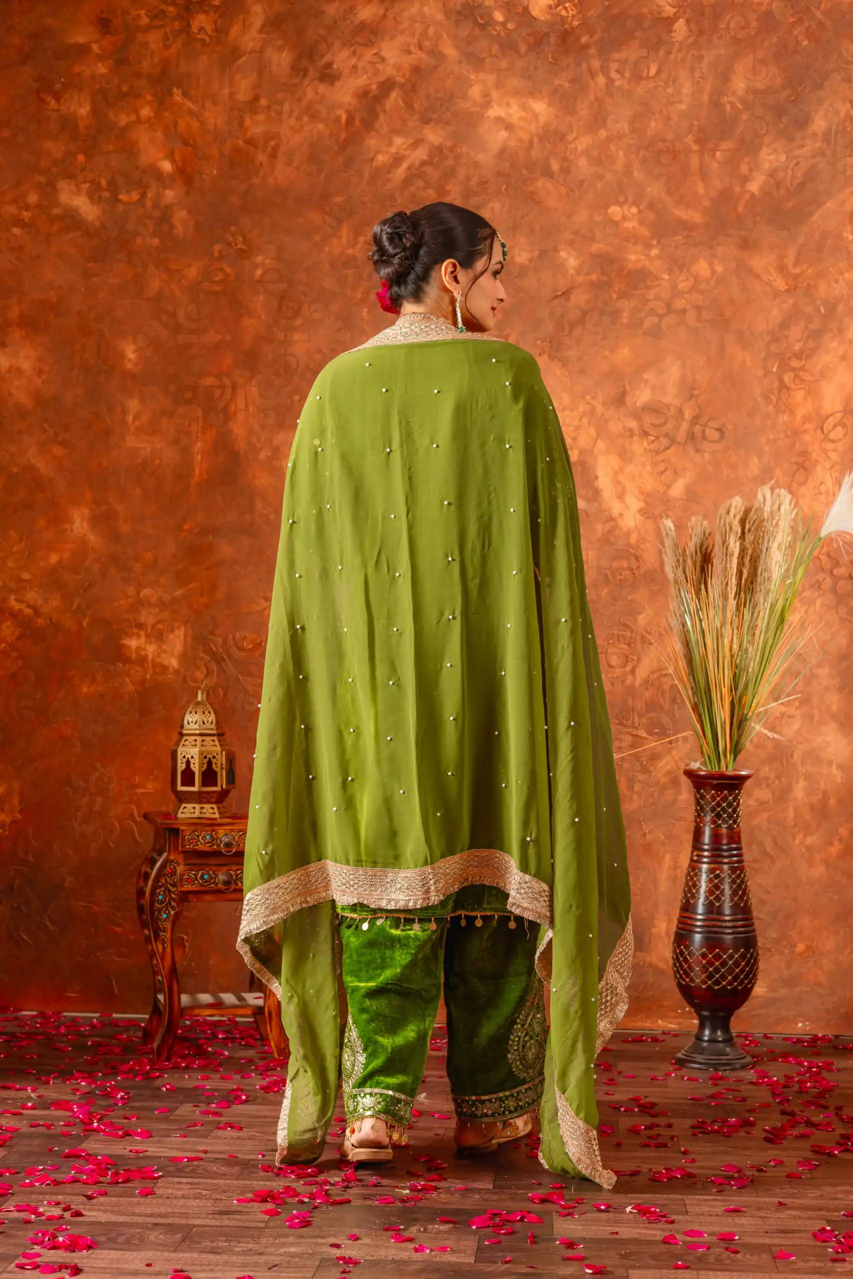 AD 134 Green Color Heavy Pure Viscose Velvet Embroidery Sharara Suit Wedding, Party, Festive, Events Etc. Expected Delivery 4-6 Working Days @2099/- | Jump Suits, Salwar suit, Casual Suits, Creative suits, Designer Suits, Palazzo Suits, Party Wear Suits, Patiala Suits, Straight Suits