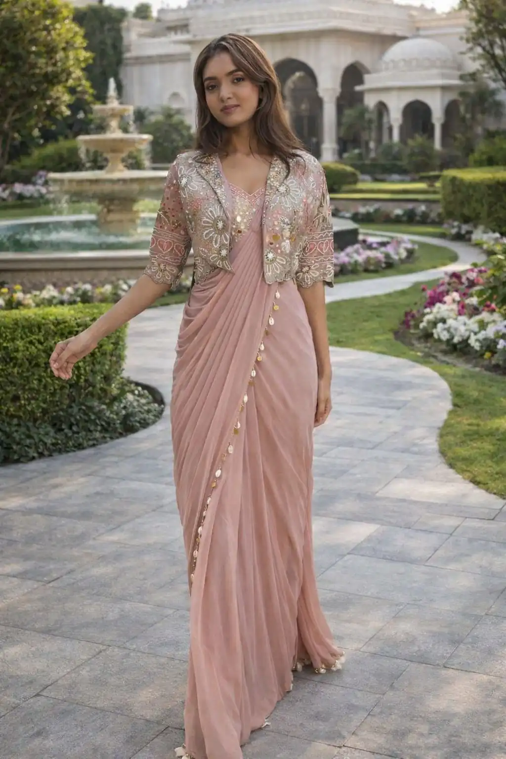 BB 59 Light Peach Crep Silk Saree. Perfect for Wedding, Party, Pongal, Reception, Housewarming – Introductory Price ₹2399. Delivery 4-6 Working | Sarees, Bollywood Sarees, Creative Sarees, Designer Sarees, Embroidered Sarees, Ethnic Saree, Modern Digital sarees, Party Wear Sarees