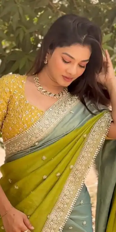 ₹2449 | NC 5522 Mahendi Chinon Saree Perfect for Wedding, Party, Temple Visit, Durga Puja, Reception – . Get it for ₹2449. Delivery 4-6 Working Days. Shop now. | Sarees, Bollywood Sarees, Creative Sarees, Designer Sarees, Embroidered Sarees, Ethnic Saree, Modern Digital sarees, Party Wear Sarees