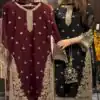 Maroon Zimmy Choo Embroidery Work Salwar Suit