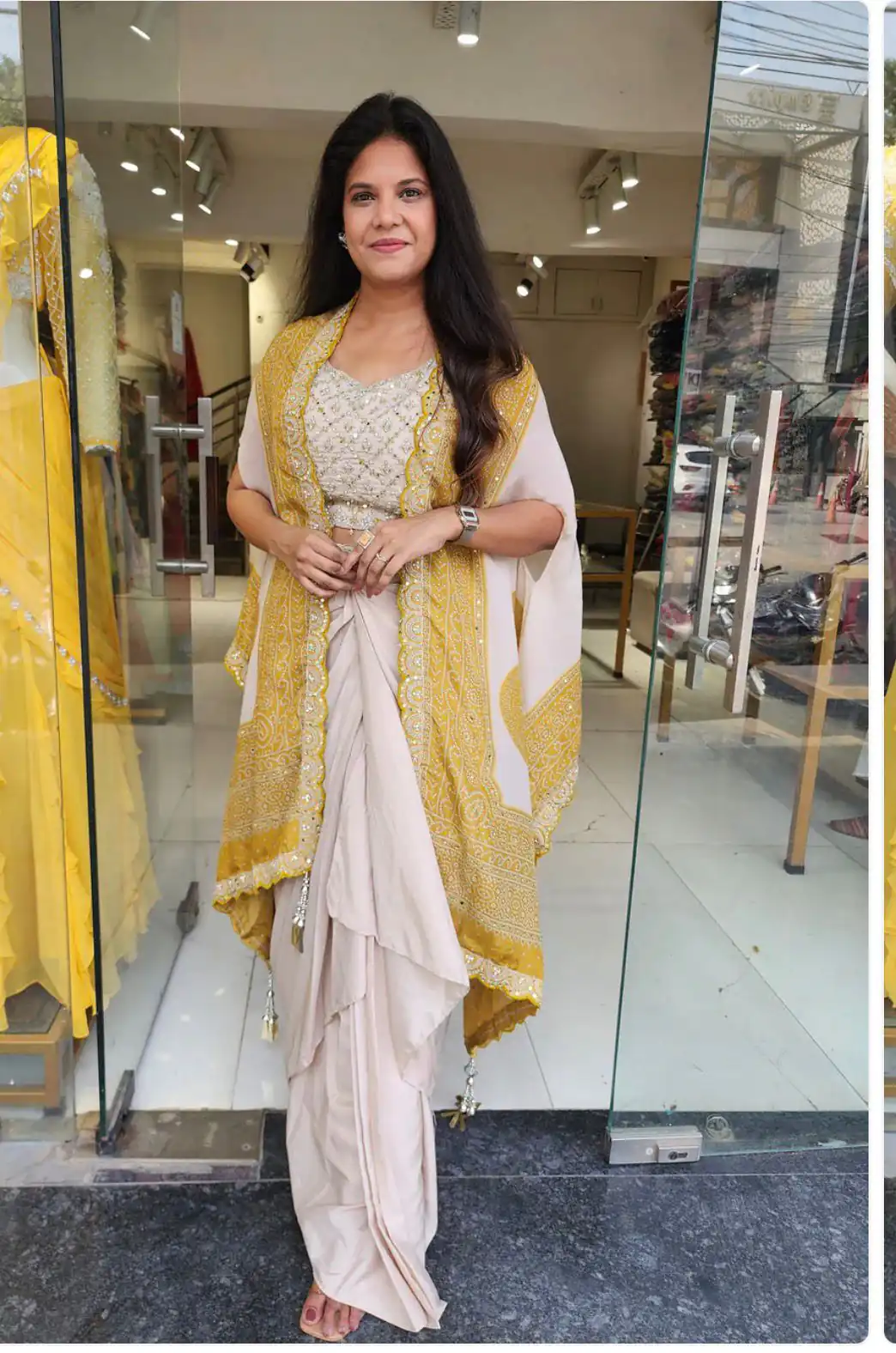₹2599 | BB 53 Mustered Crap Silk Dhoti Suit. Perfect for Wedding, Party, Anniversary, Holi, Temple Visit – Available at ₹2599 only. Delivery 4-6 Working Days. | Jump Suits, Salwar suit, Casual Suits, Creative suits, Designer Suits, Palazzo Suits, Party Wear Suits, Patiala Suits, Straight Suits