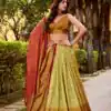 LNB 1253 Mustered in Color Vichitra Silk Designer Work Lehenga Choli . Now at just ₹2399. Delivery 4-6 Working Days. Shop now. | Lehenga, Bollywood Lehenga, Creative Lehenga, Designer Lehenga, Embroidered Lehenga, Party Wear Lehenga