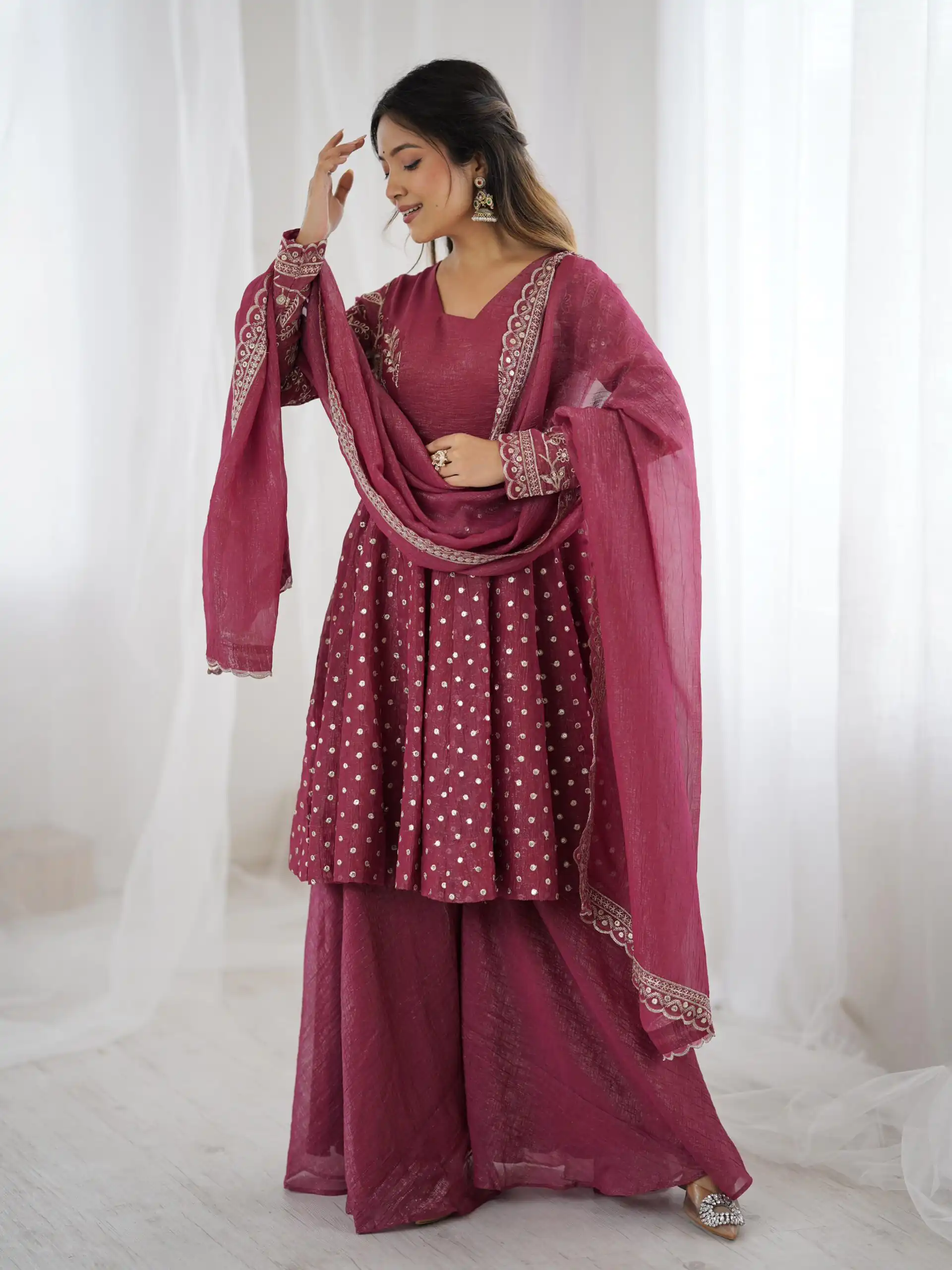 ZSR 3134 Onion Crunchy Silk Salwar Suit Perfect for Wedding, Party, Sangeet, Anniversary, Housewarming Introductory Price ₹2399. Delivery 4-6 | Jump Suits, Salwar suit, Casual Suits, Creative suits, Designer Suits, Palazzo Suits, Party Wear Suits, Patiala Suits, Straight Suits