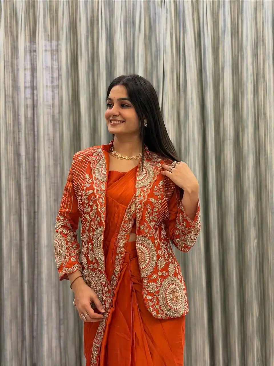 BB 49 Orange in Rangoli Silk Embroidery Work Saree . Wedding, Party, Festive, Events, Get it for ₹2099. Delivery 4-6 Working Days. Shop now. | Sarees, Bollywood Sarees, Creative Sarees, Designer Sarees, Embroidered Sarees, Ethnic Saree, Modern Digital sarees, Party Wear Sarees