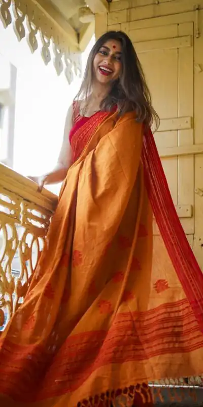 KPR 195 Orange Soft Lilan Slab Weaving Work Saree with Designer Work. Available at ₹1449 only. Delivery 4-6 Working Days. Shop now. | Sarees, Bollywood Sarees, Creative Sarees, Designer Sarees, Embroidered Sarees, Ethnic Saree, Modern Digital sarees, Party Wear Sarees