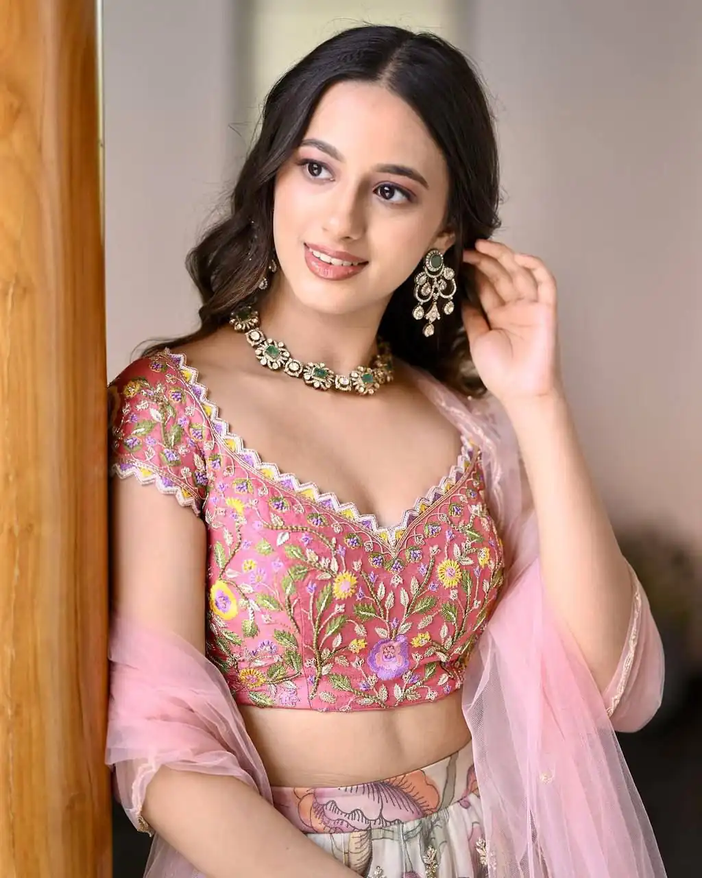 BB 26 Peach Chinon Silk Lehenga Choli with Sequins Work & Embroidery Work. Available at ₹2999 only. Delivery 4-6 Working Days. Shop now. | Lehenga, Bollywood Lehenga, Creative Lehenga, Designer Lehenga, Embroidered Lehenga, Party Wear Lehenga